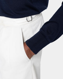 Blue Long Sleeved Polo Knitwear in Organic Cotton Mulberry Silk | Filatori