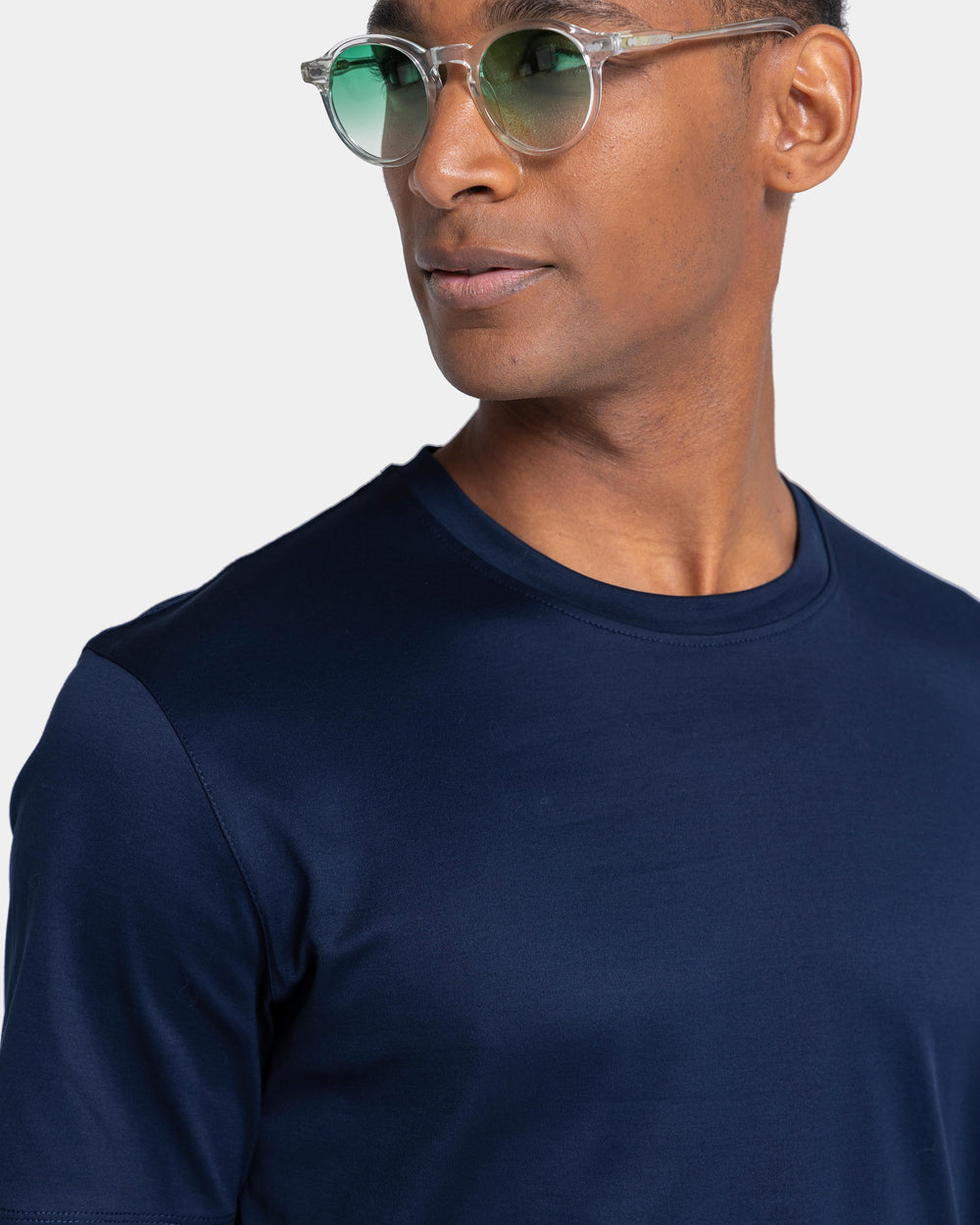 Blue Short Sleeve T-Shirt 100% Ultra-fine Supima Cotton | Filatori
