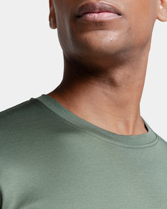 Military Green Long Sleeve T-Shirt 100% Ultra-fine Supima Cotton | Filatori 
